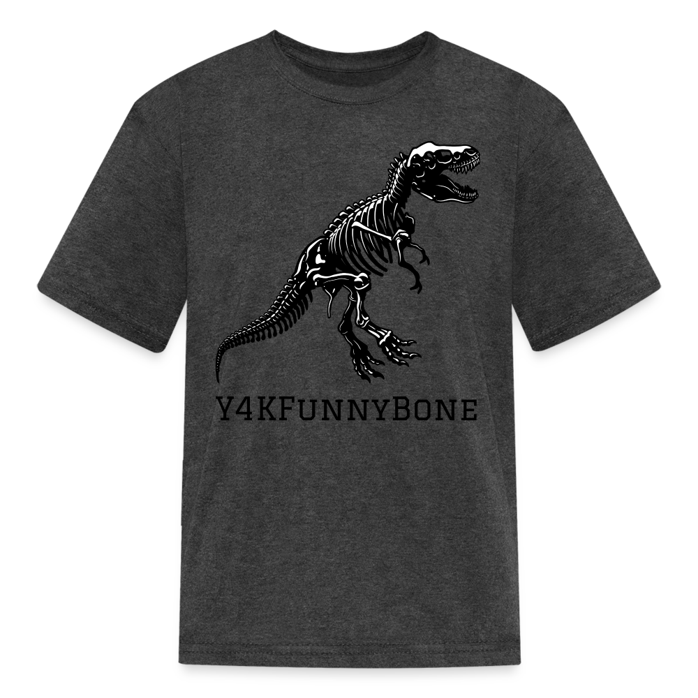 Kids' T-Shirt - Y4KFunnyBone heather black