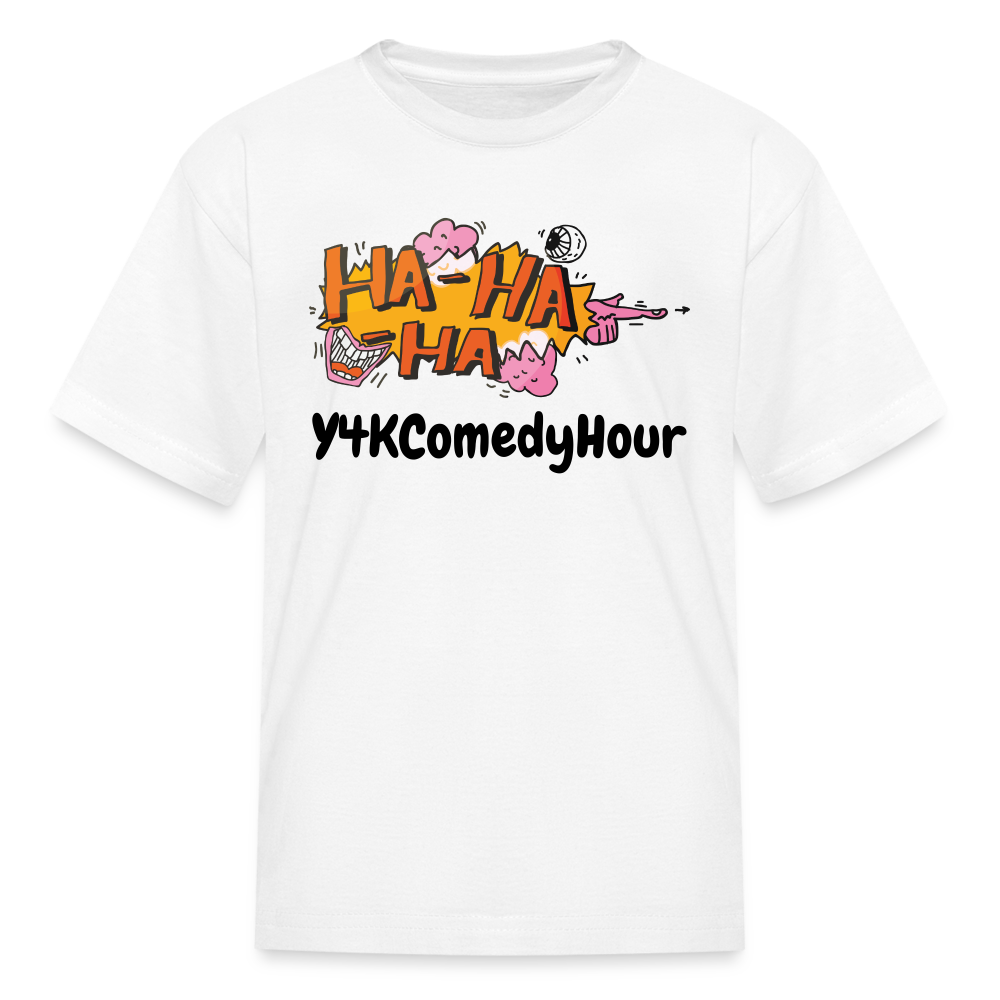 Kids' T-Shirt - Y4KComedyHour white