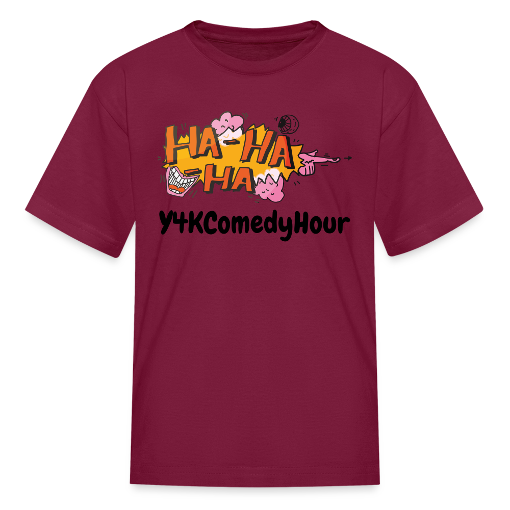 Kids' T-Shirt - Y4KComedyHour burgundy