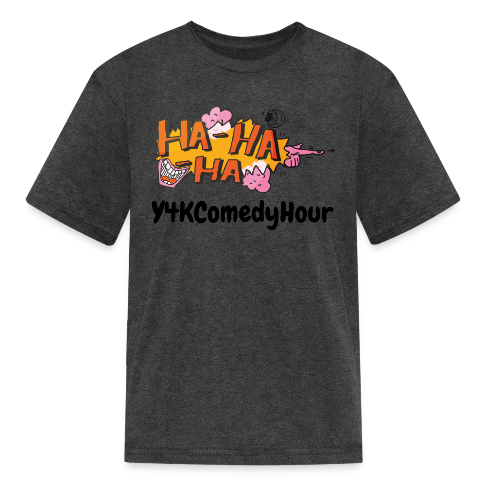 Kids' T-Shirt - Y4KComedyHour heather black