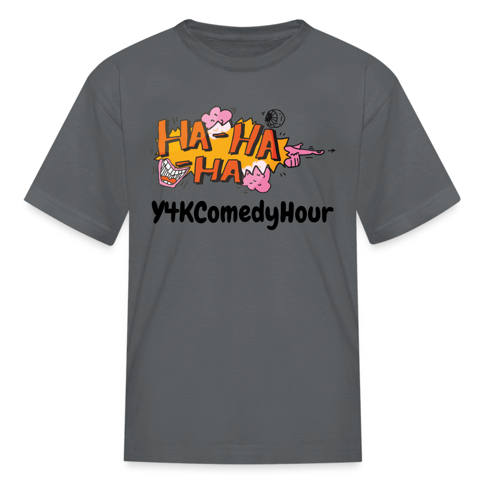 Kids' T-Shirt - Y4KComedyHour charcoal