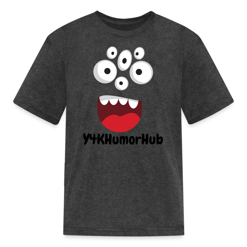 Kids' T-Shirt - Y4KHumorHub heather black