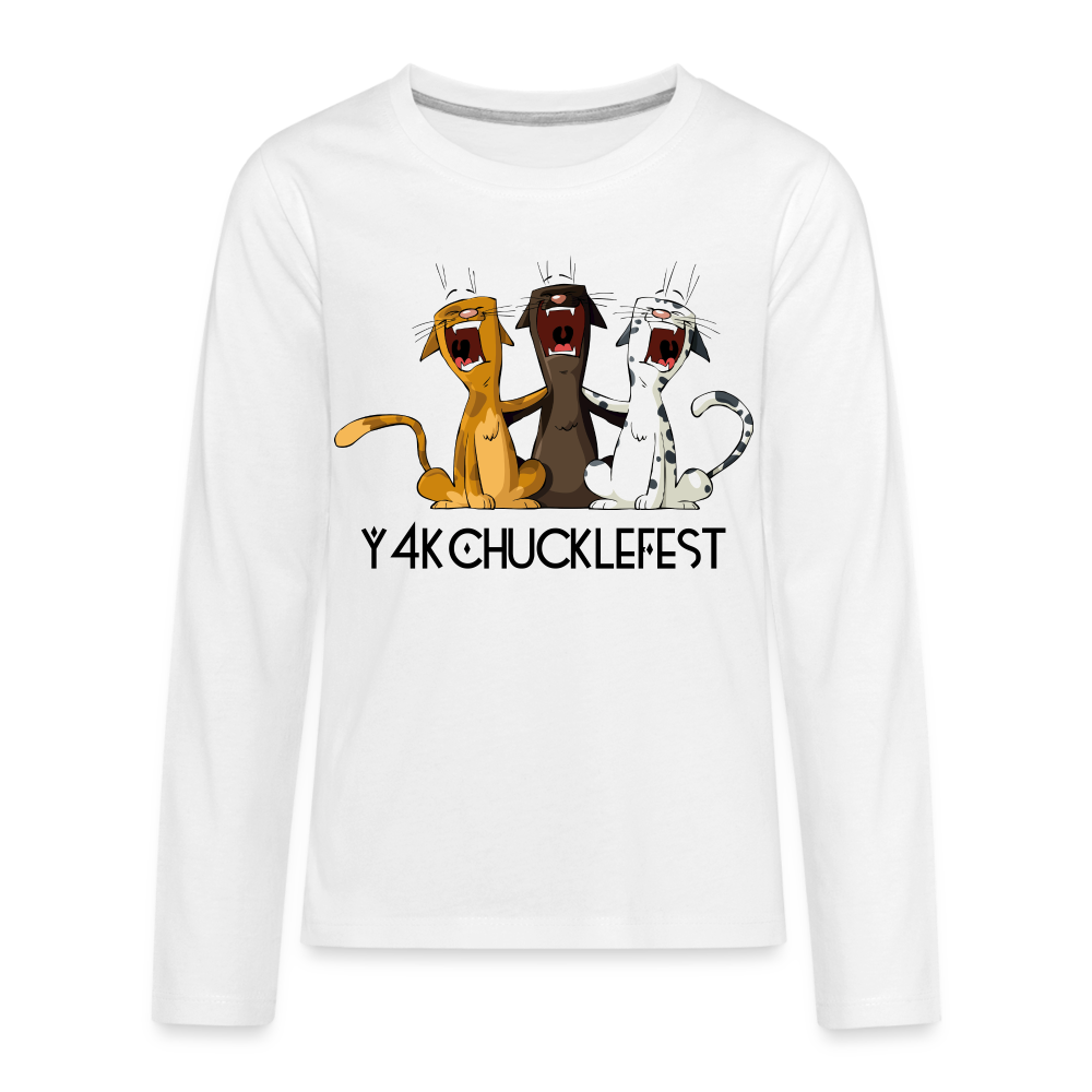 Kids' Premium Long Sleeve T-Shirt - Y4KChuckleFest white