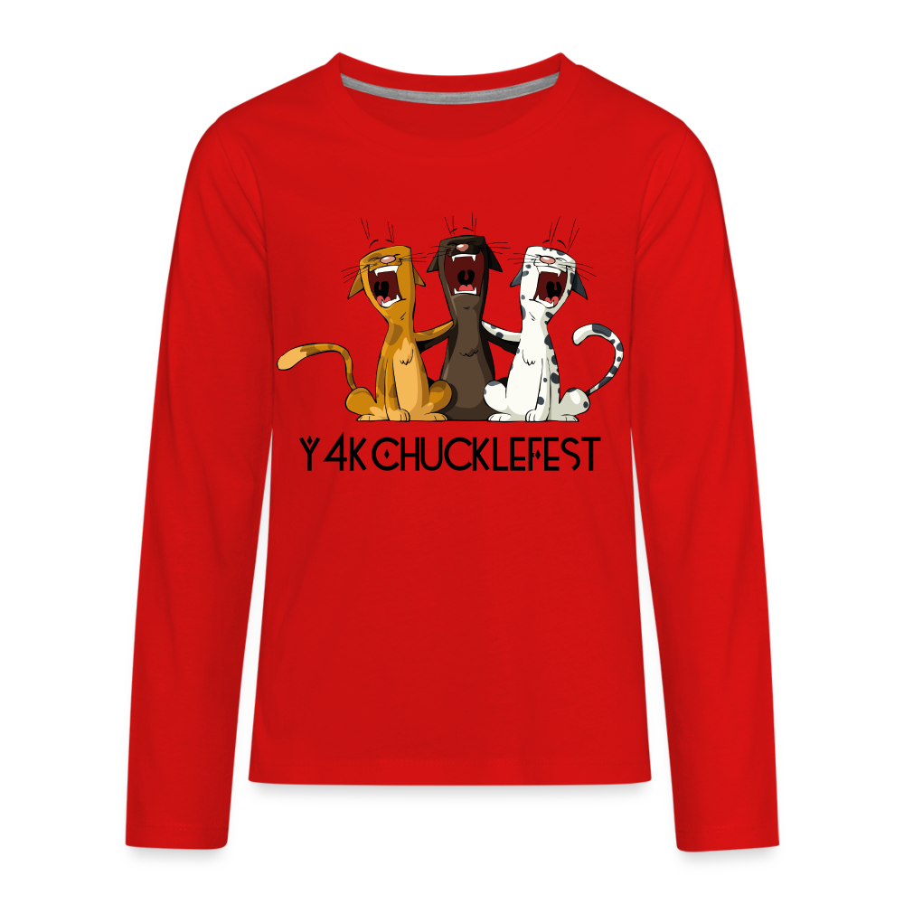 Kids' Premium Long Sleeve T-Shirt - Y4KChuckleFest red