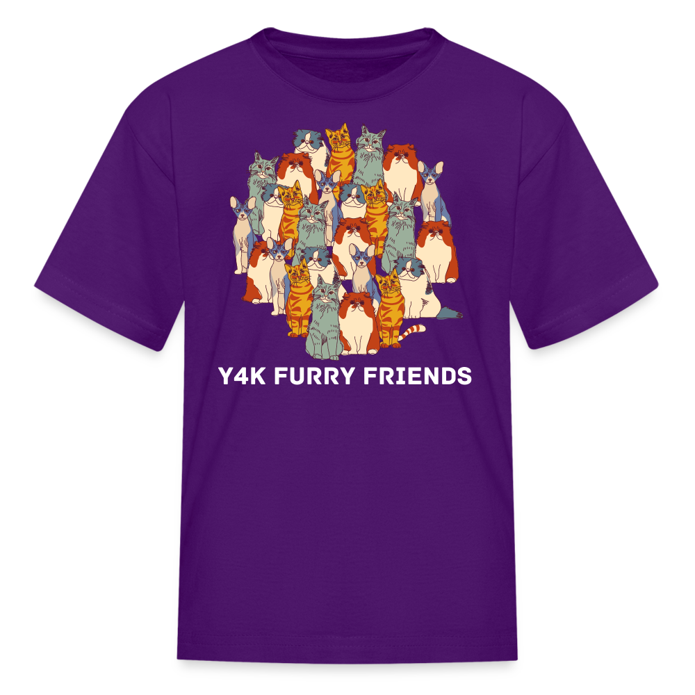 Kids' T-Shirt - Y4K Furry Friends purple