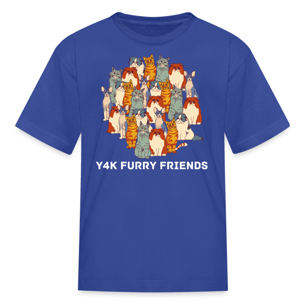 Kids' T-Shirt - Y4K Furry Friends royal blue