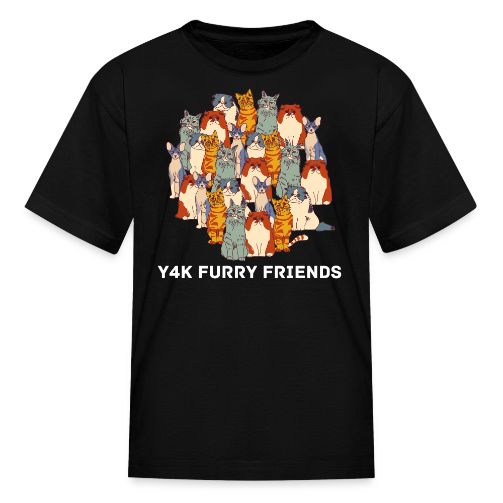 Kids' T-Shirt - Y4K Furry Friends black