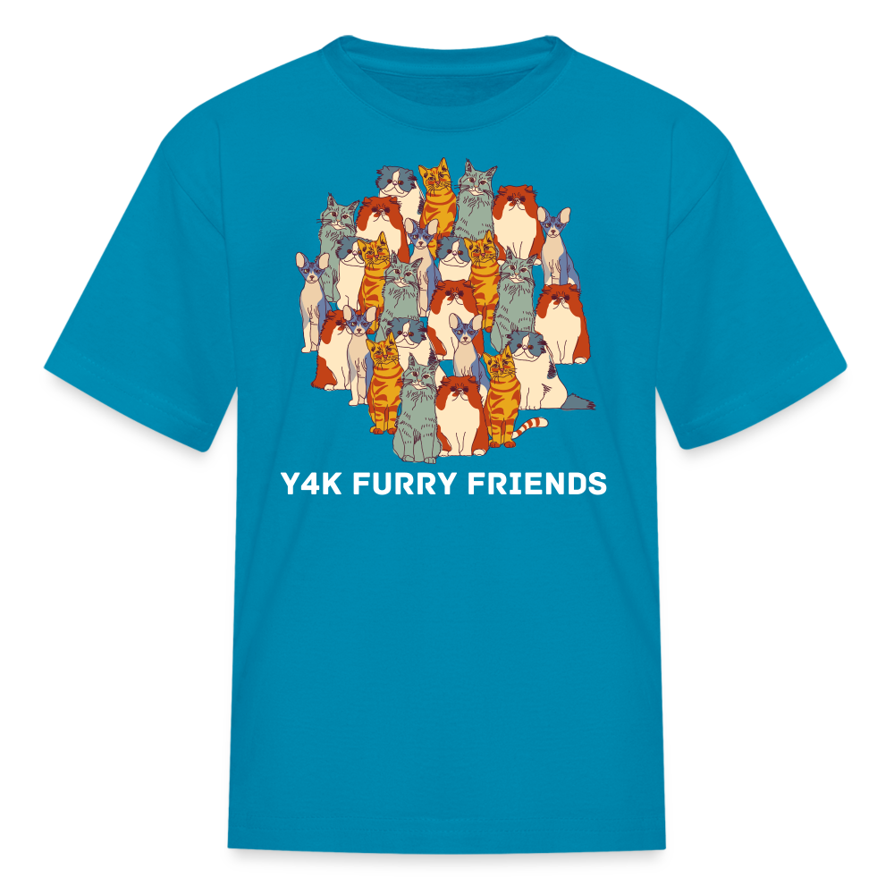 Kids' T-Shirt - Y4K Furry Friends turquoise