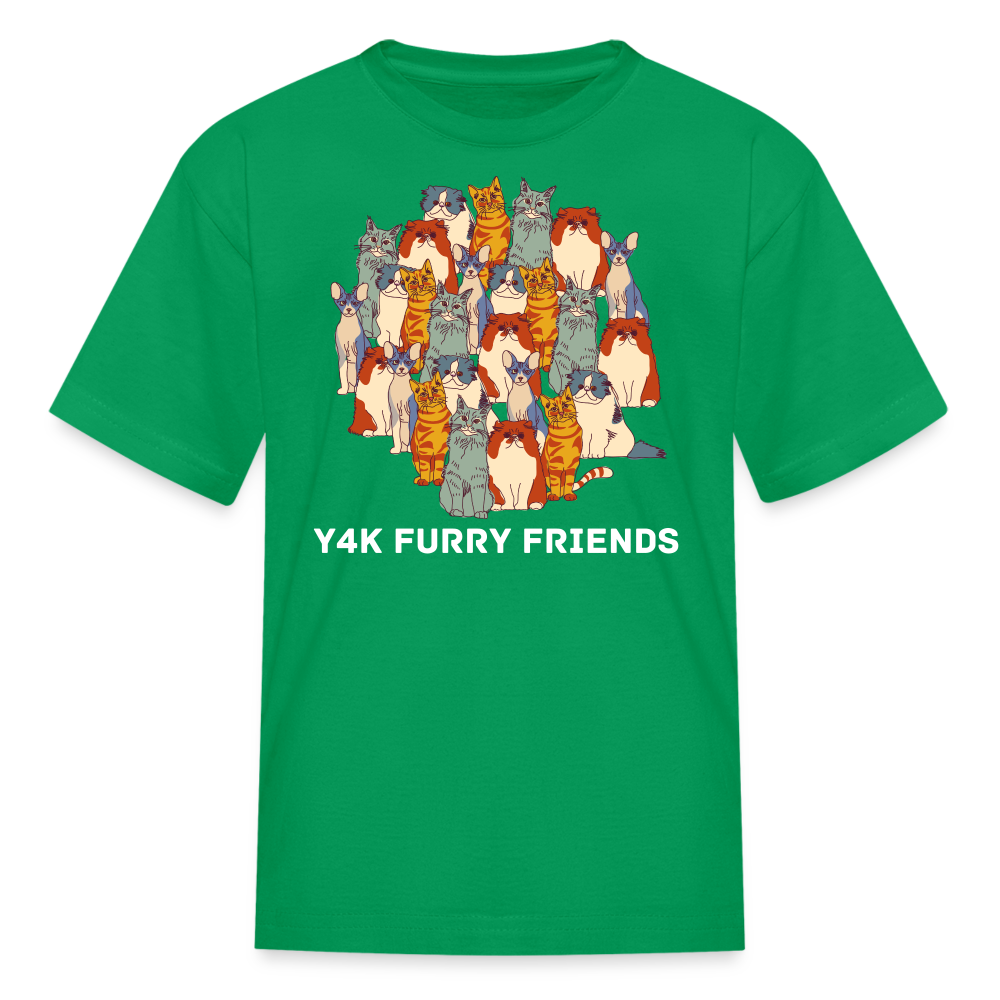 Kids' T-Shirt - Y4K Furry Friends kelly green