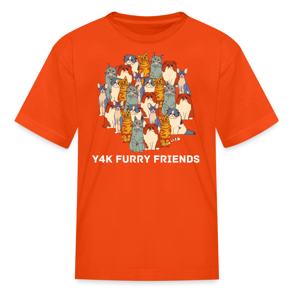 Kids' T-Shirt - Y4K Furry Friends orange