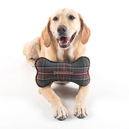 Grey Stewart Tartan Pendleton Bone Toy