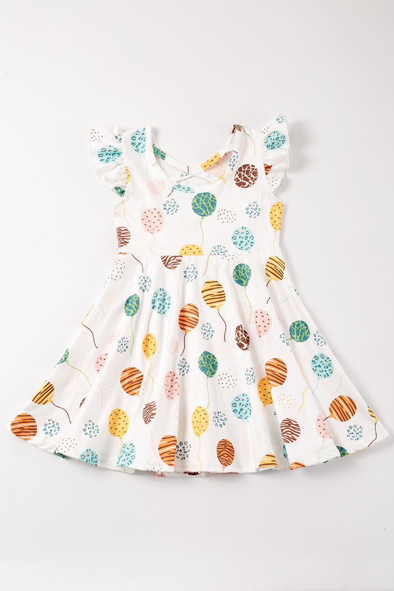 Leopard balloon ruufle twirl dress 7