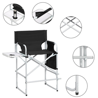 Double-layer Oxford Cloth Folding Director Chair with Storage Bag & Water Bottle