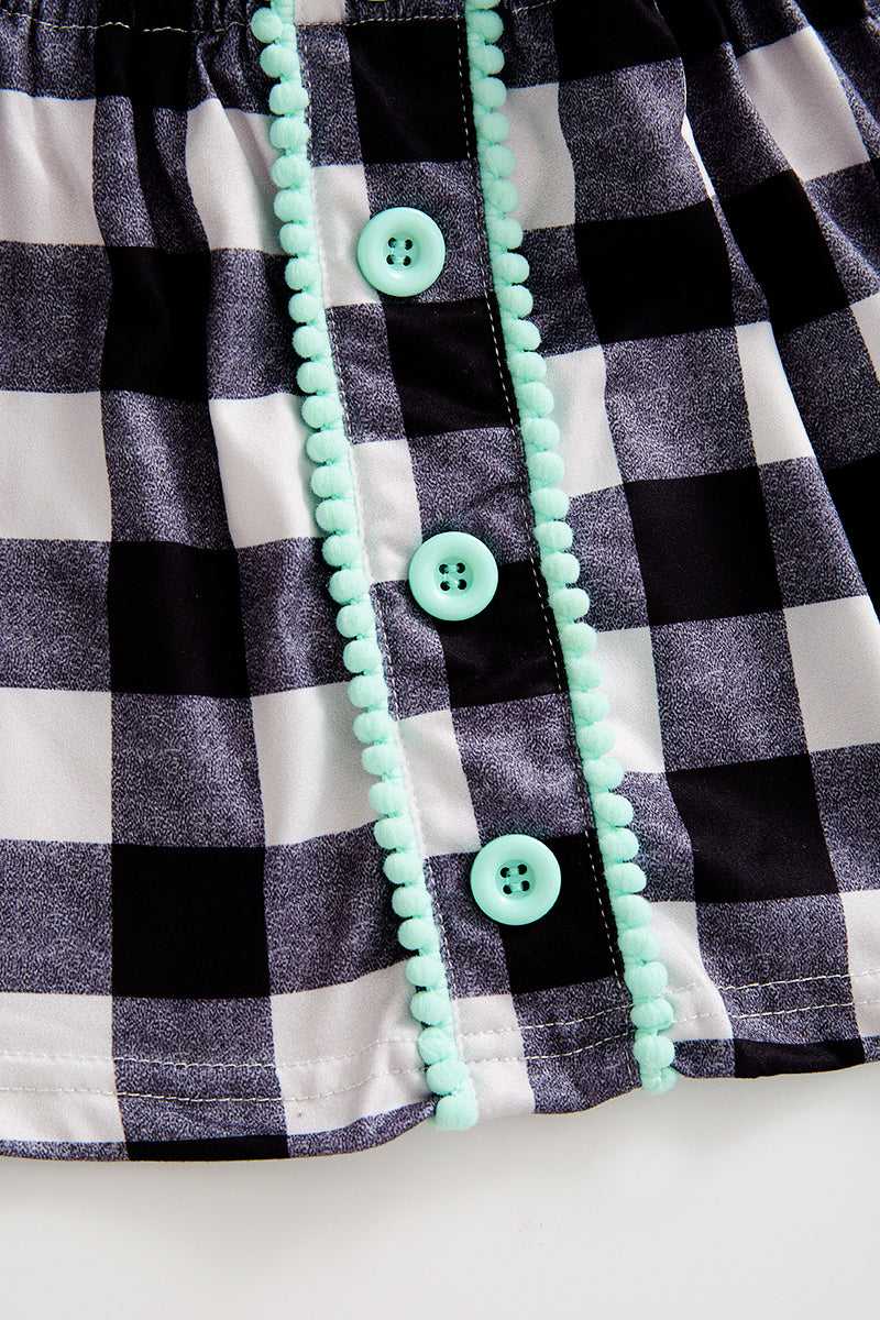 Mint plaid pumpkin skirt outfit 5