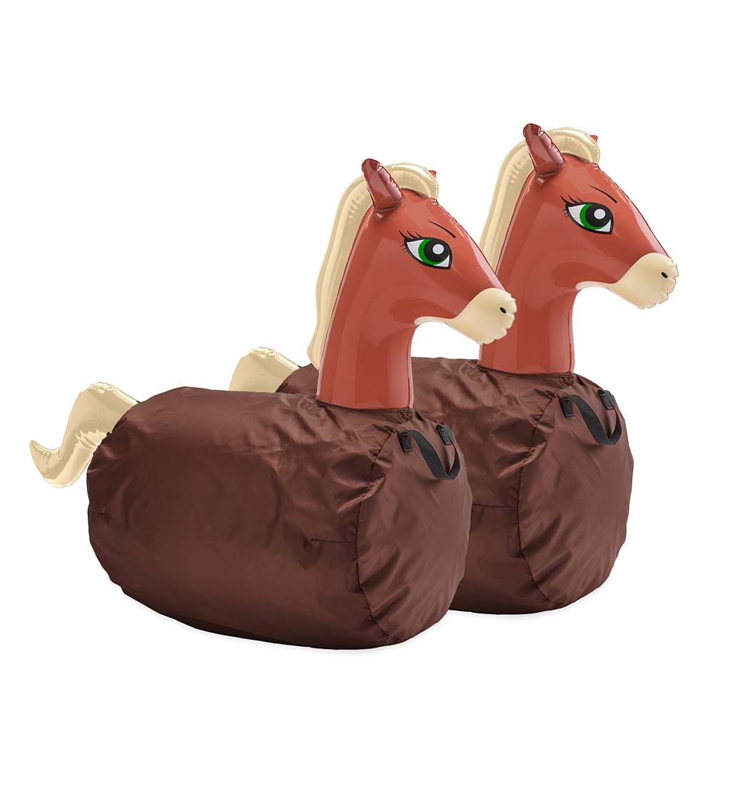 Inflatable Jump Along Horse Set of 2